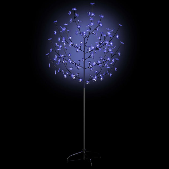 Kerstboom 120 LED's blauw licht kersenbloesem 150 cm