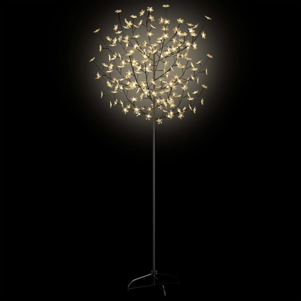 Kerstboom 200 LED's warmwit licht kersenbloesem 180 cm