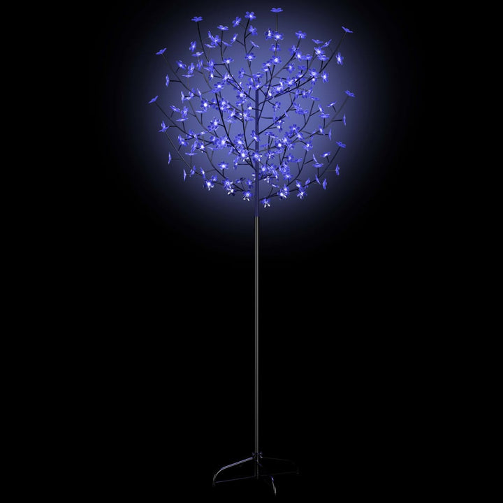 Kerstboom 200 LED's blauw wit licht kersenbloesem 180 cm