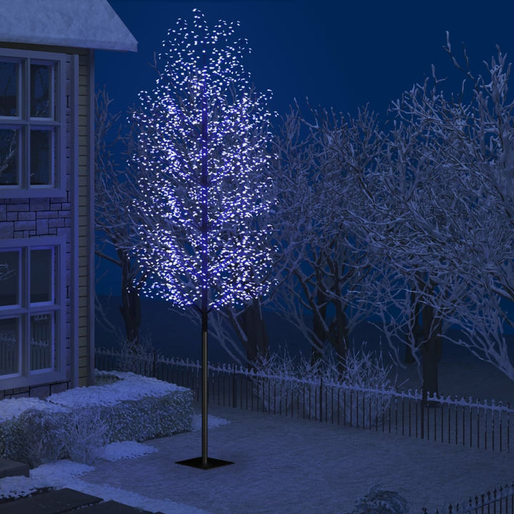 Kerstboom 2000 LED's blauw licht kersenbloesem 500 cm
