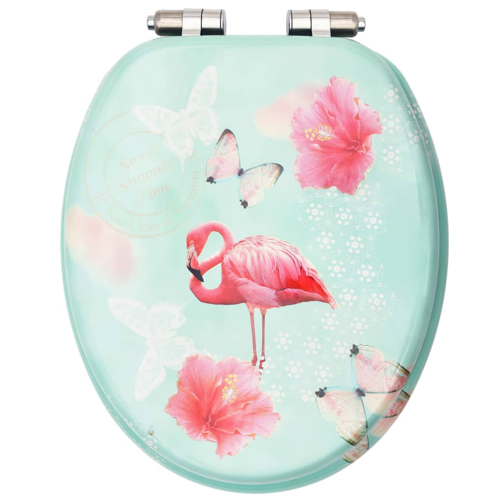 Toiletbril met soft-close deksel flamingo MDF