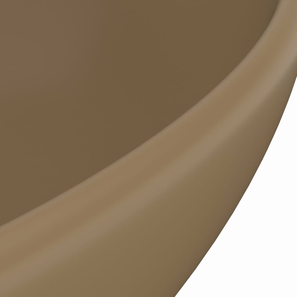 Wastafel ovaal 40x33 cm keramiek matcrème