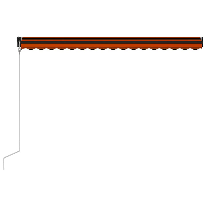 Luifel uittrekbaar met windsensor LED 450x300 cm oranje bruin