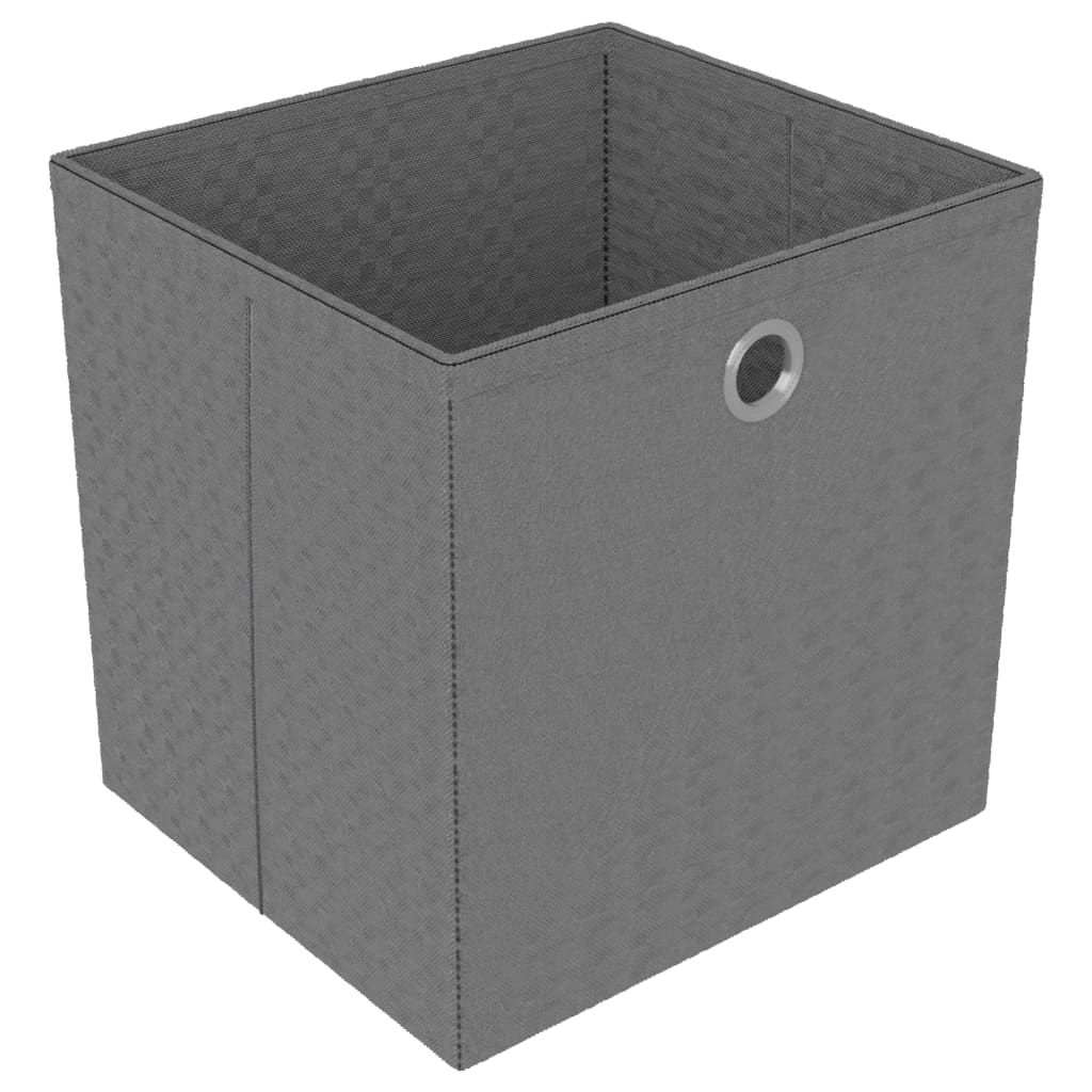 Kast met 4 vakken met boxen 69x30x72,5 cm stof zwart