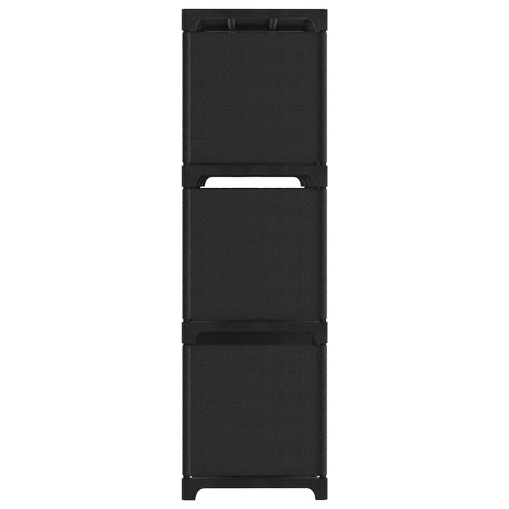 Kast met 9 vakken 103x30x107,5 cm stof zwart