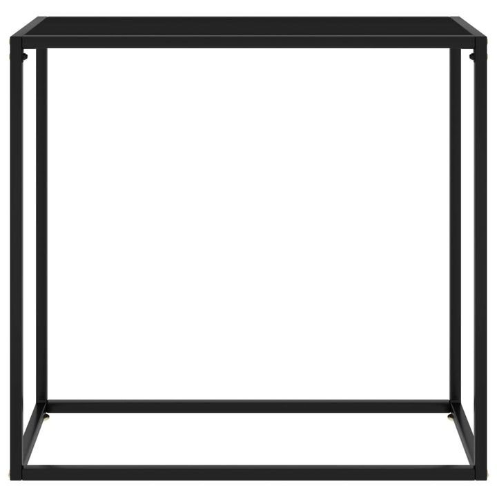 Wandtafel 80x35x75 cm gehard glas zwart