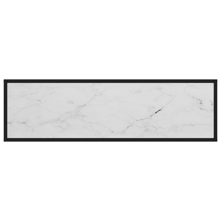 Wandtafel 120x35x75 cm gehard glas wit