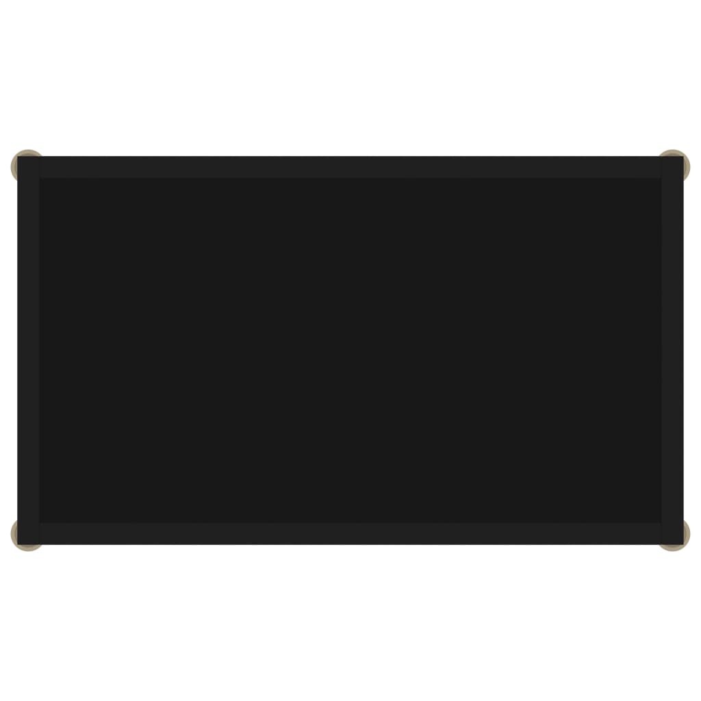 Wandtafel 60x35x75 cm gehard glas zwart