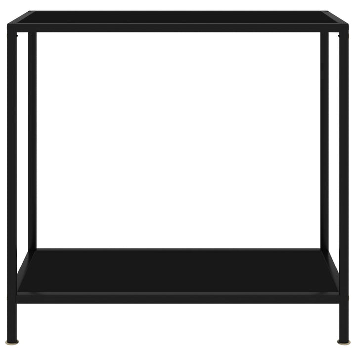Wandtafel 80x35x75 cm gehard glas zwart