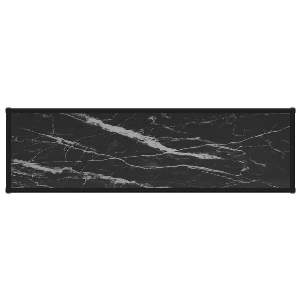 Wandtafel 120x35x75 cm gehard glas zwart