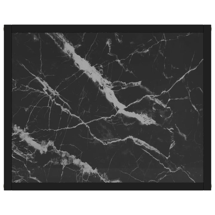 Wandtafel 50x40x40 cm gehard glas zwart