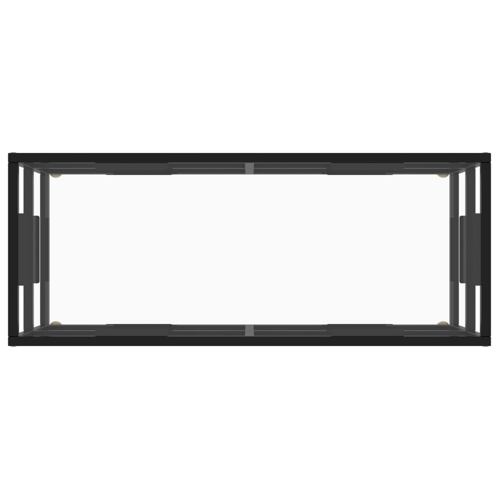 Tv-meubel met gehard glas 100x40x40 cm zwart