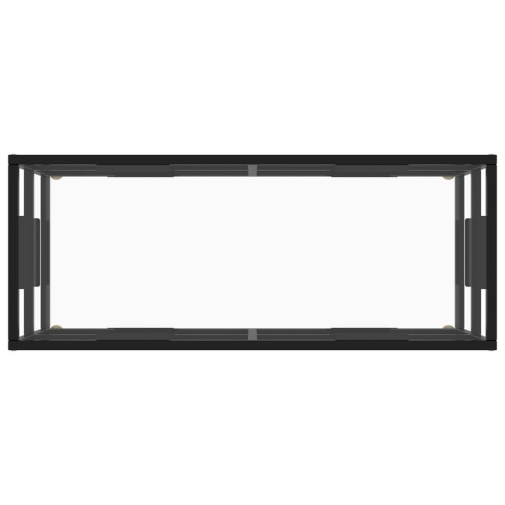 Tv-meubel met gehard glas 100x40x40 cm zwart