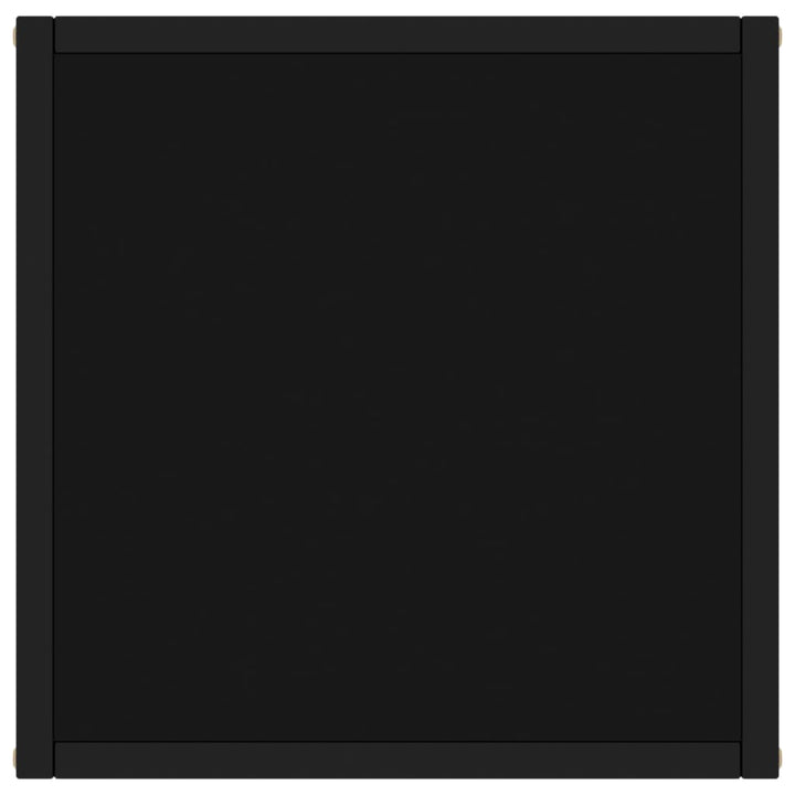 Salontafel met zwart glas 40x40x50 cm zwart
