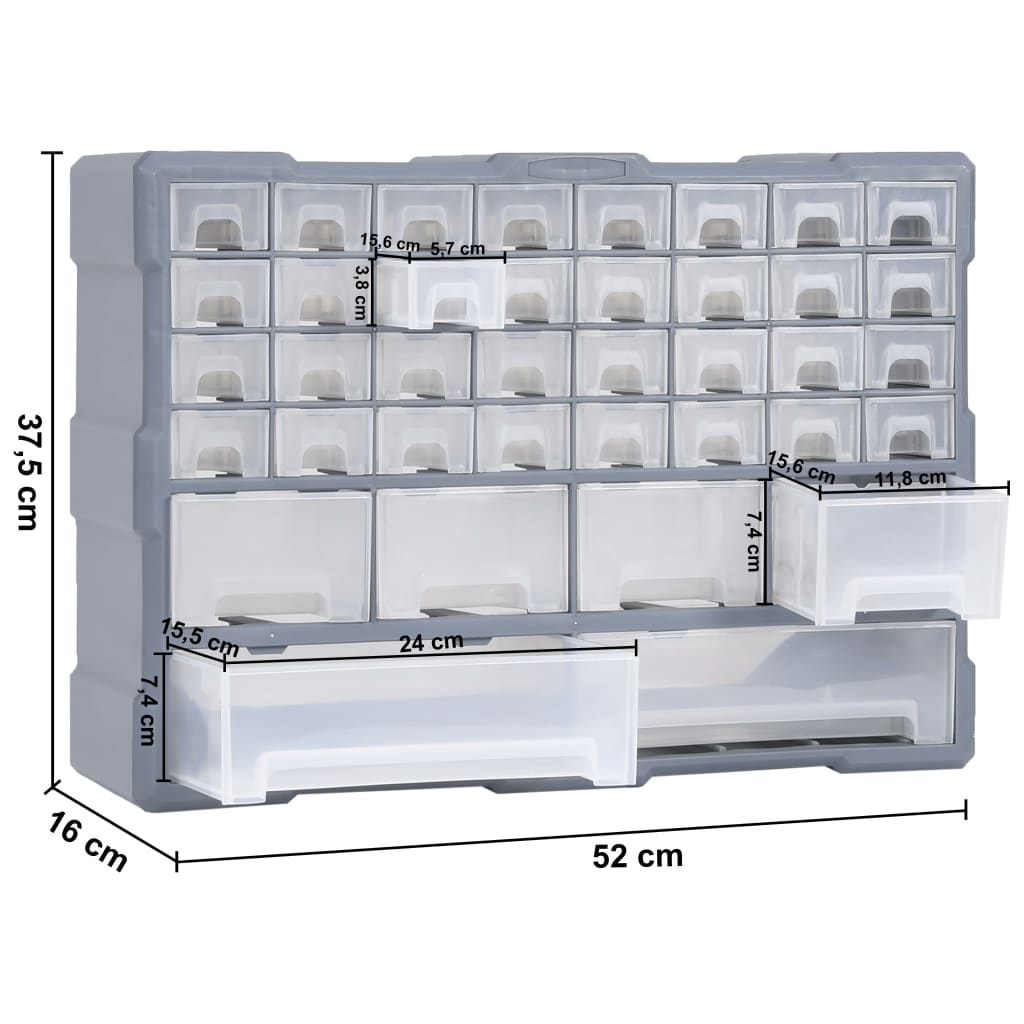 Organiser met 40 lades 52x16x37,5 cm