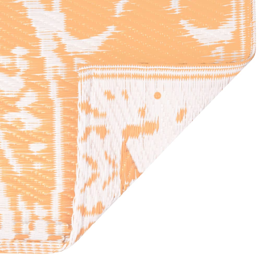 Buitenkleed 190x290 cm PP oranje en wit