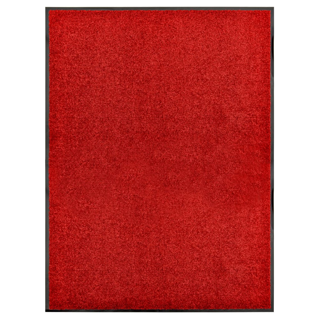 Deurmat wasbaar 90x120 cm rood