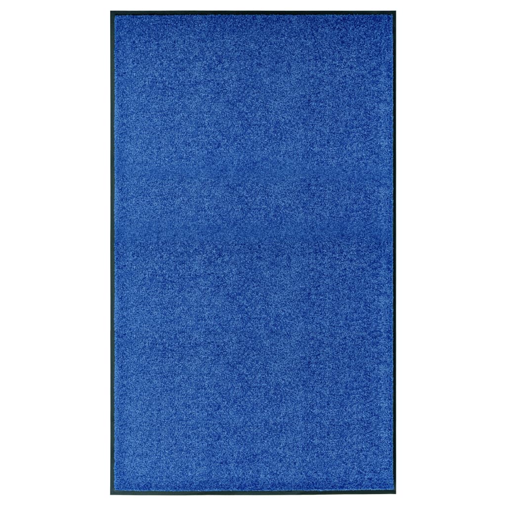 Deurmat wasbaar 90x150 cm blauw