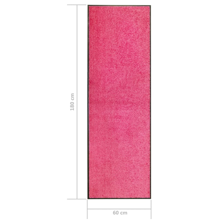 Deurmat wasbaar 60x180 cm roze