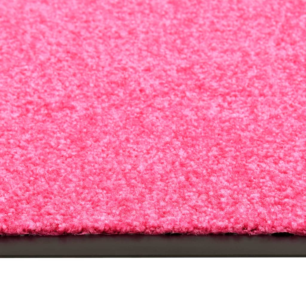 Deurmat wasbaar 90x150 cm roze
