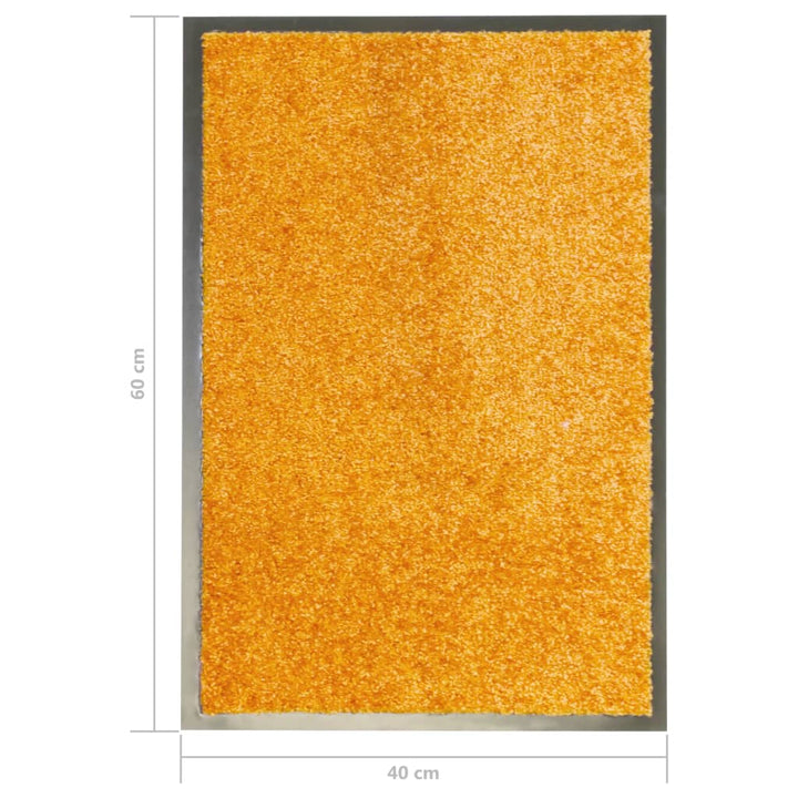 Deurmat wasbaar 40x60 cm oranje