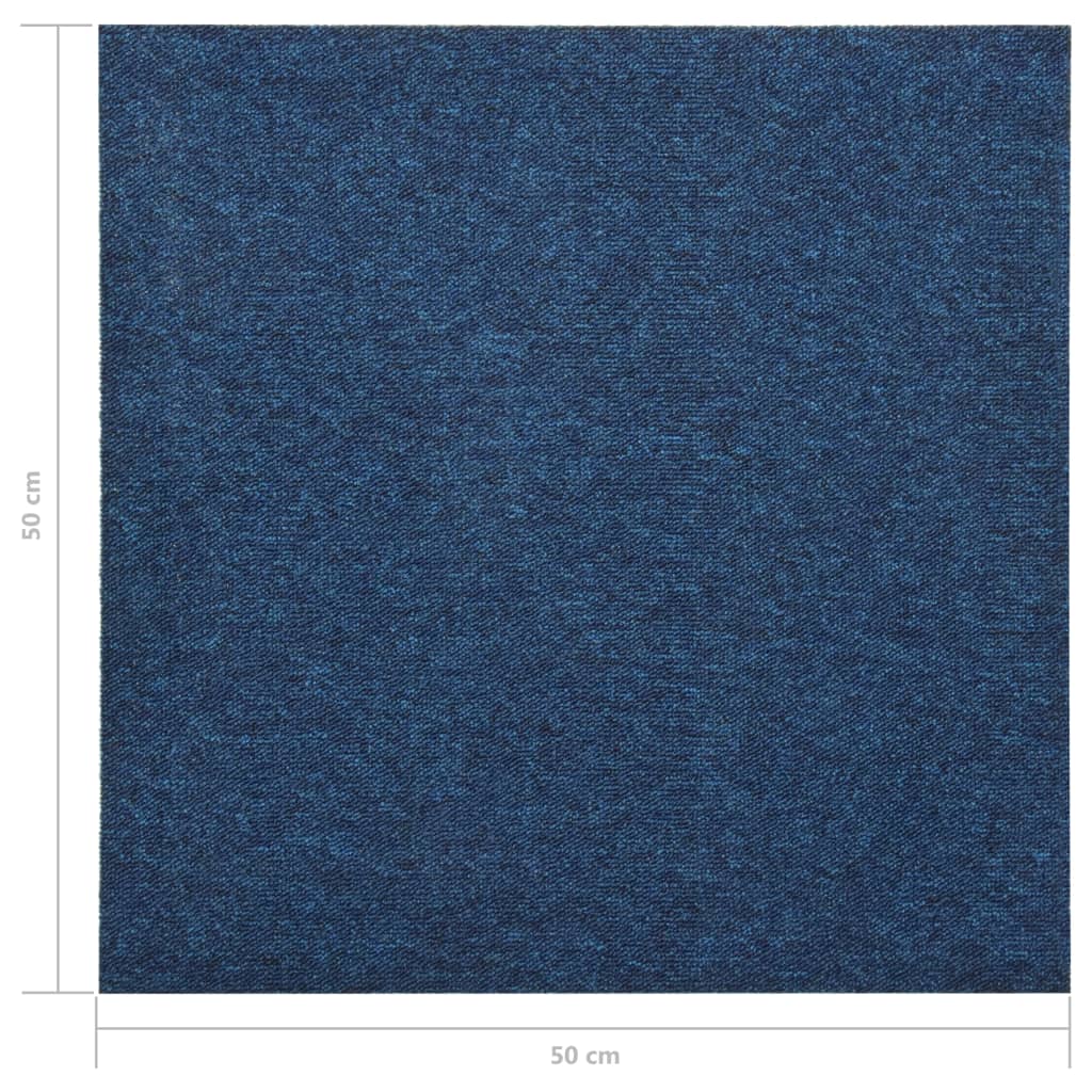 Tapijttegels 20 st 5 m² 50x50 cm donkerblauw