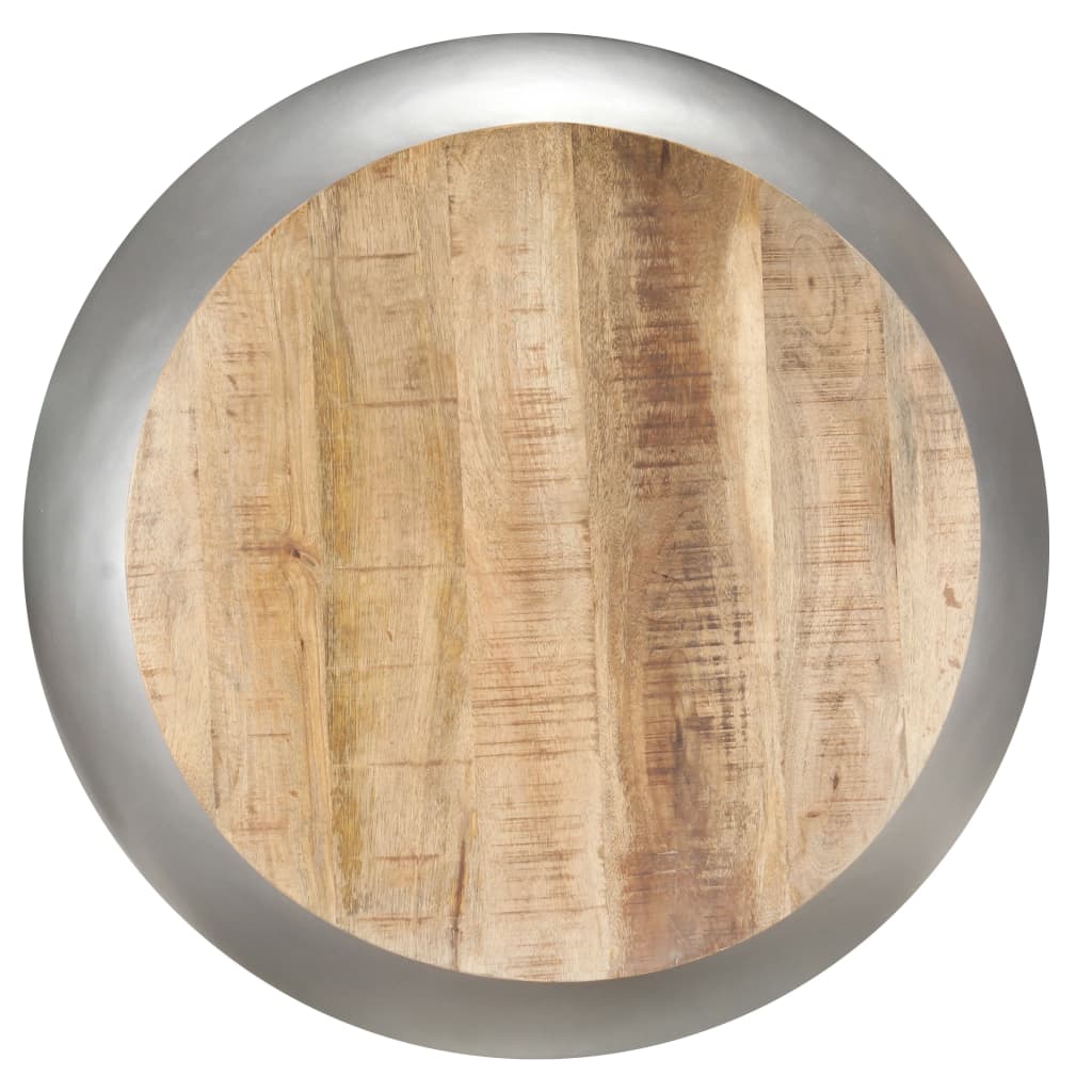 Salontafel 68x68x30 cm massief mangohout grijs