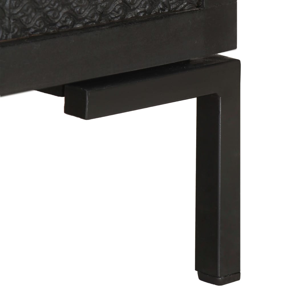 Tv-meubel 115x30x46 cm massief mangohout zwart