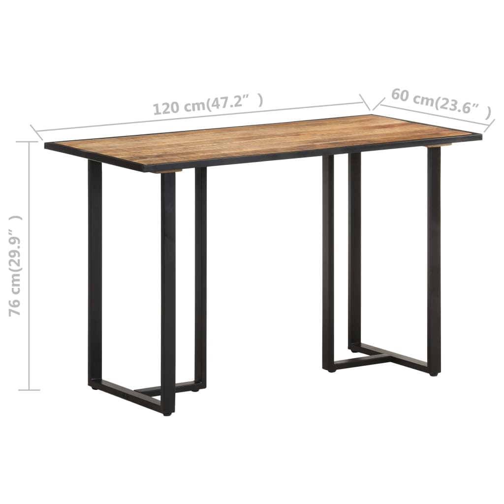 Eettafel 120 cm ruw mangohout