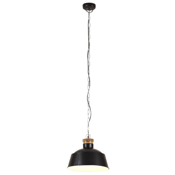Hanglamp industrieel E27 32 cm zwart
