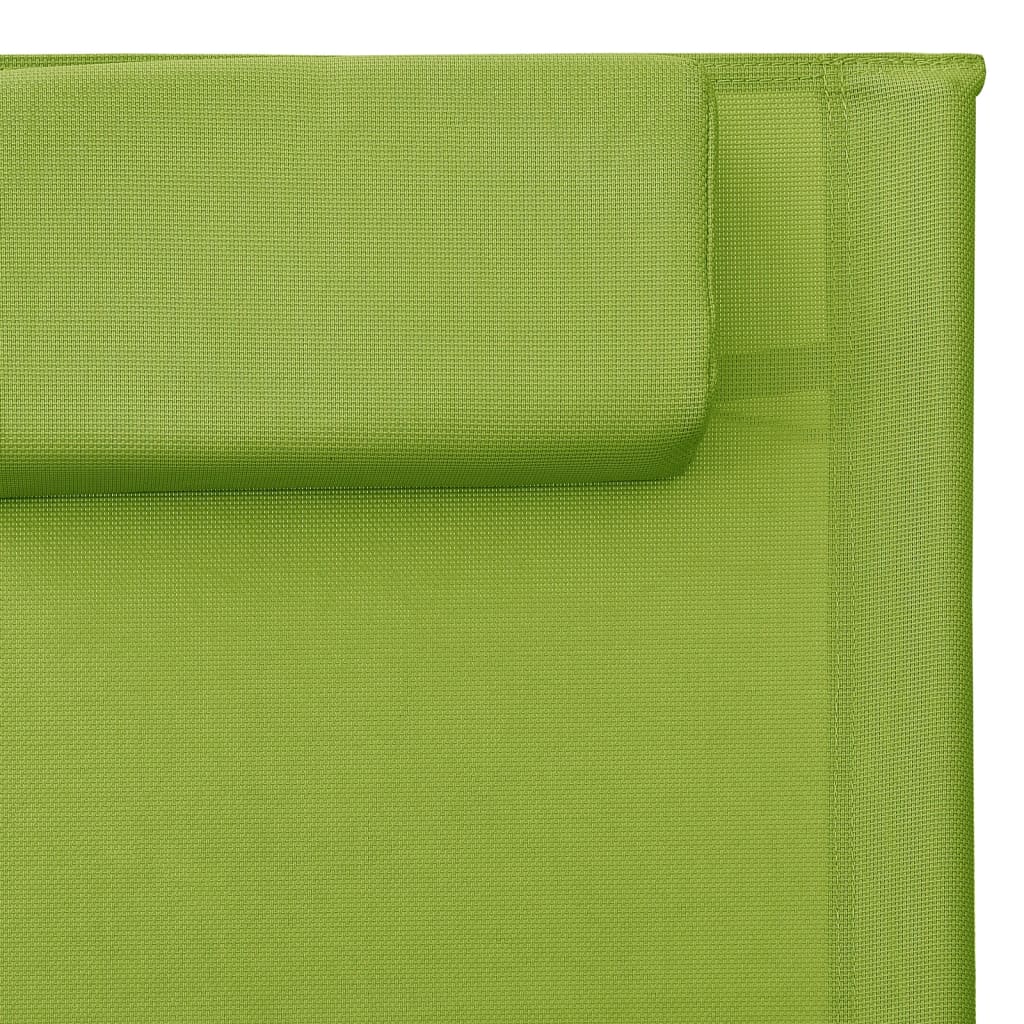 Ligbed textileen groen en grijs