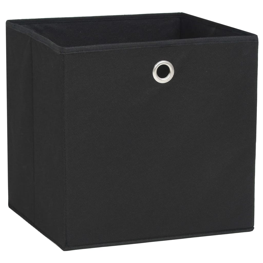 Opbergboxen 10 st 28x28x28 cm nonwoven stof zwart