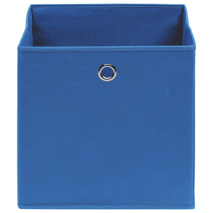 Opbergboxen 4 st 28x28x28 cm nonwoven stof blauw