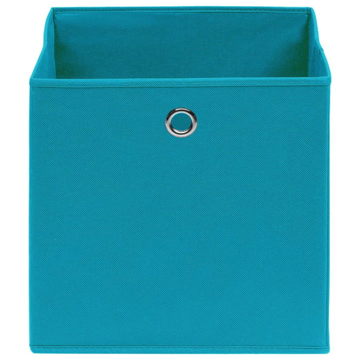 Opbergboxen 4 st 28x28x28 cm nonwoven stof babyblauw
