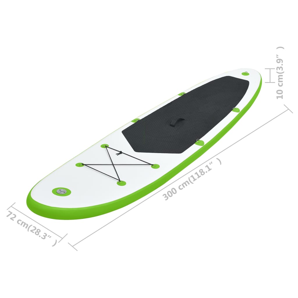 Stand-up paddleboard opblaasbaar groen en wit