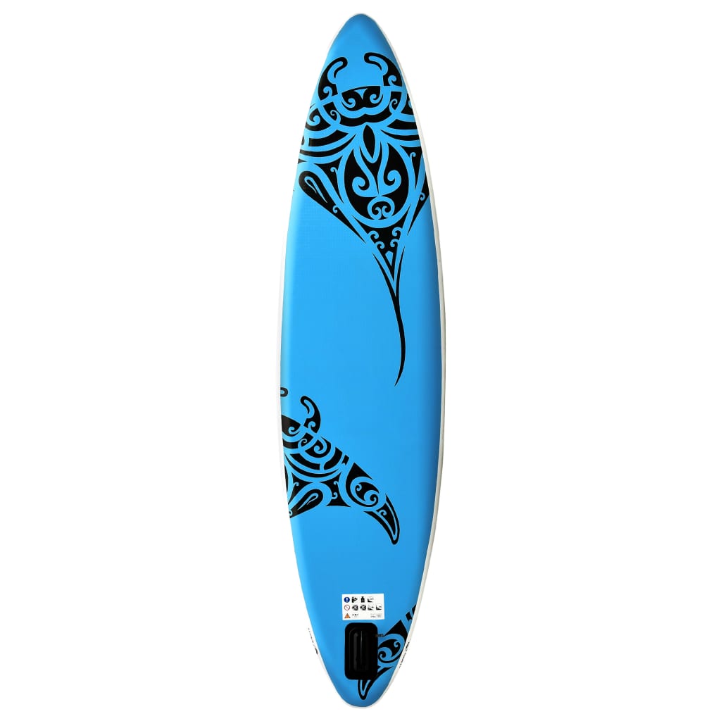 Stand Up Paddleboardset opblaasbaar 320x76x15 cm blauw