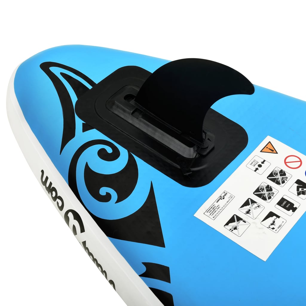 Stand Up Paddleboardset opblaasbaar 320x76x15 cm blauw