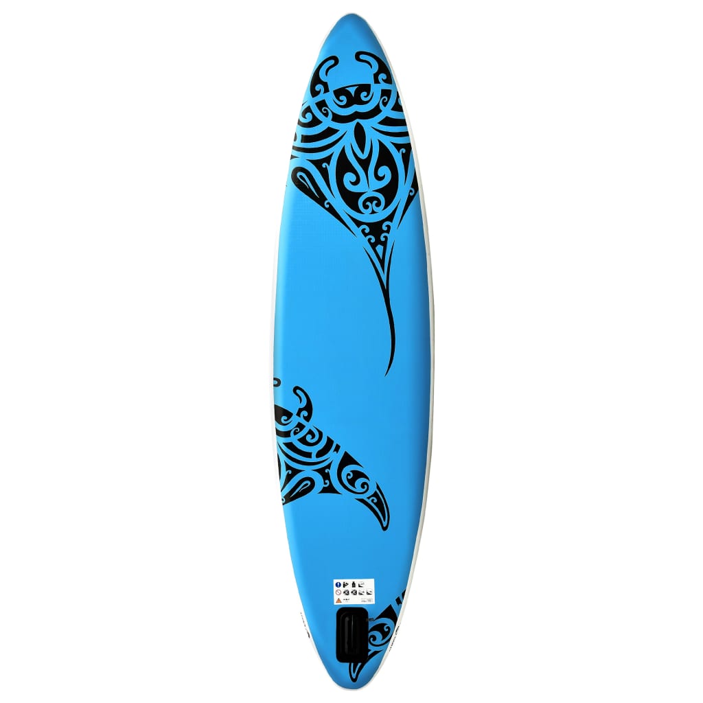 Stand Up Paddleboardset opblaasbaar 366x76x15 cm blauw