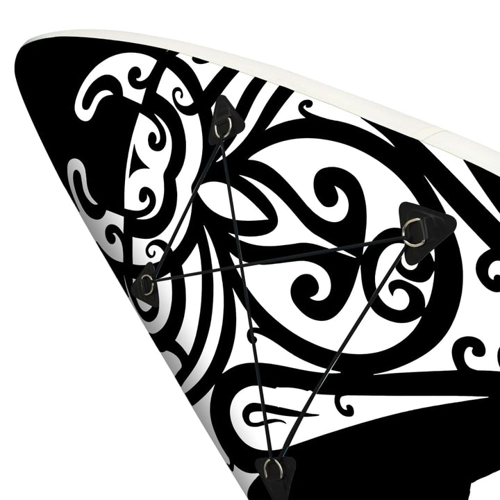 Stand Up Paddleboardset opblaasbaar 320x76x15 cm zwart