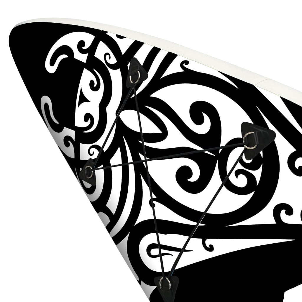Stand Up Paddleboardset opblaasbaar 366x76x15 cm zwart