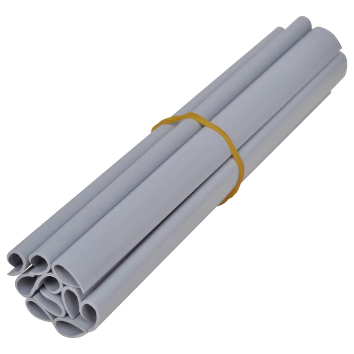 Tuinscherm 35x0,19 m PVC mat lichtgrijs