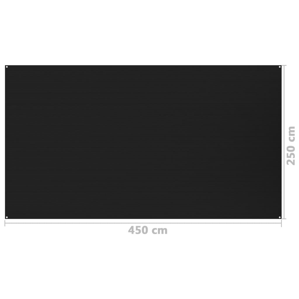 Tenttapijt 250x450 cm zwart