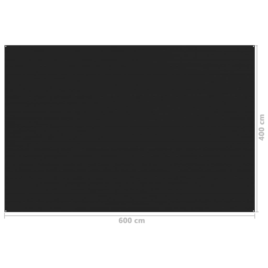 Tenttapijt 400x600 cm zwart