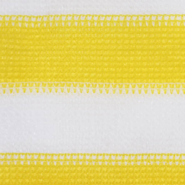Balkonscherm 75x300 cm HDPE geel en wit