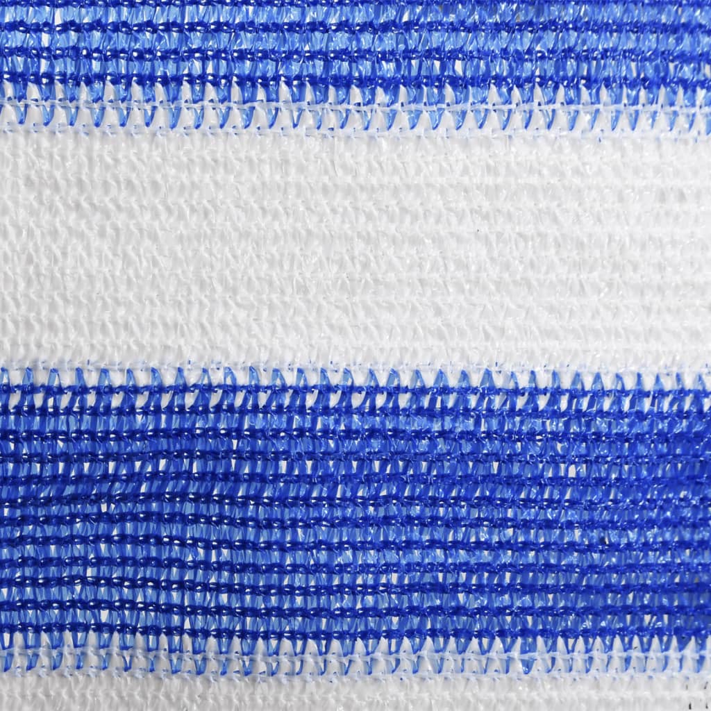 Balkonscherm 75x400 cm HDPE blauw en wit