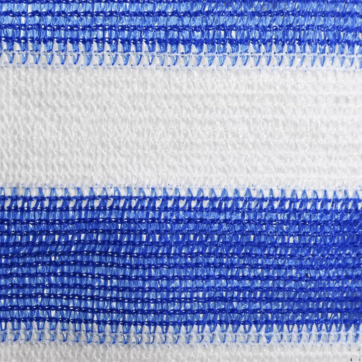 Balkonscherm 75x500 cm HDPE blauw en wit
