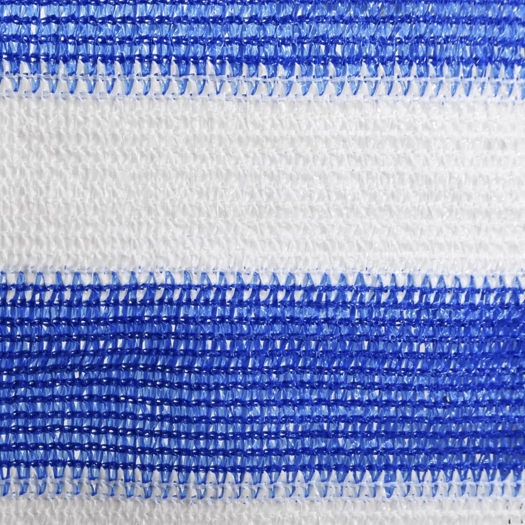 Balkonscherm 75x600 cm HDPE blauw en wit