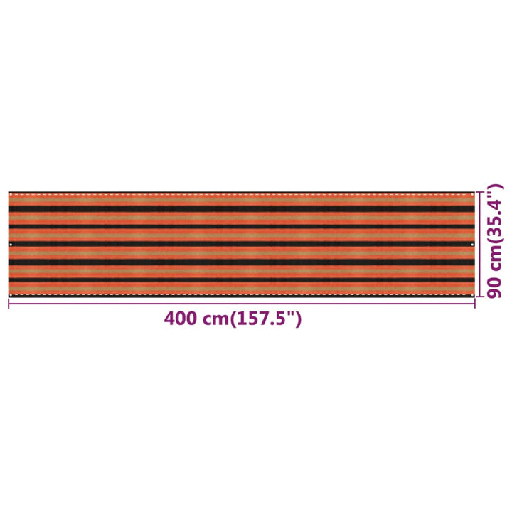 Balkonscherm 90x400 cm HDPE meerkleurig