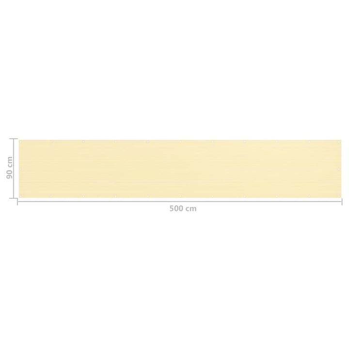 Balkonscherm 90x500 cm HDPE beige