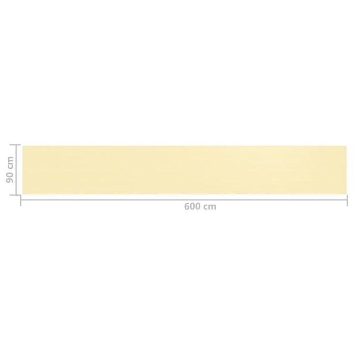 Balkonscherm 90x600 cm HDPE beige